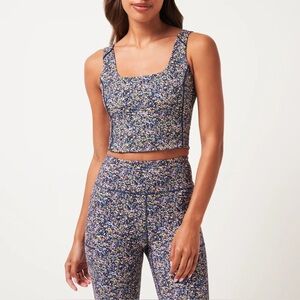 Travis Mathew JetSet Mindset 2.0 Piped Crop Tank Multicolor NWT Size M